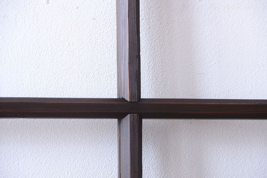 和製アンティーク　古い木の味わい深いガラス戸