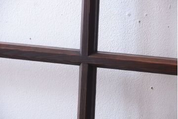 和製アンティーク　古い木の味わい深いガラス戸