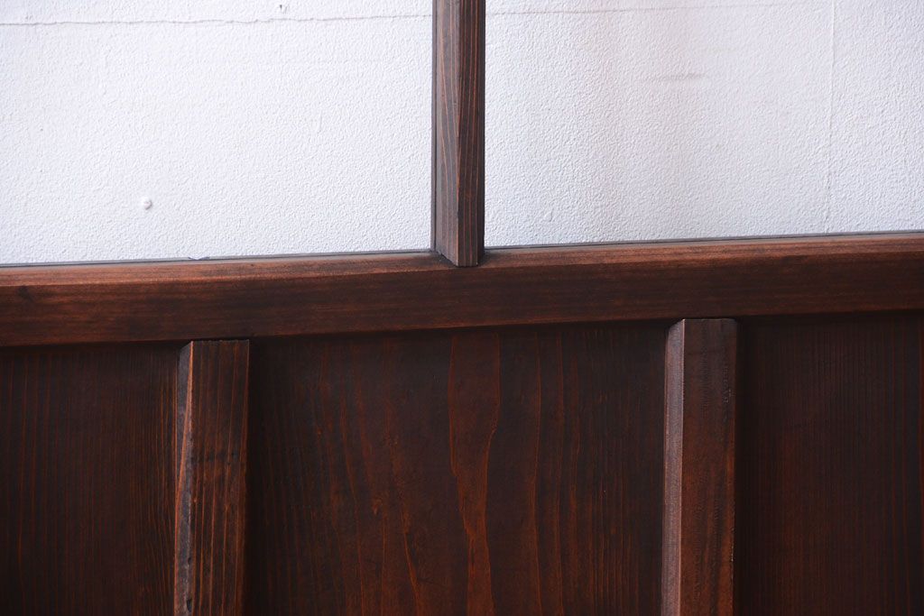 和製アンティーク　古い木の味わい深いガラス戸