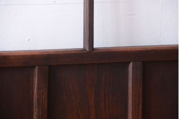 和製アンティーク　古い木の味わい深いガラス戸