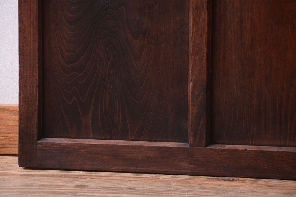 和製アンティーク　古い木の味わい深いガラス戸