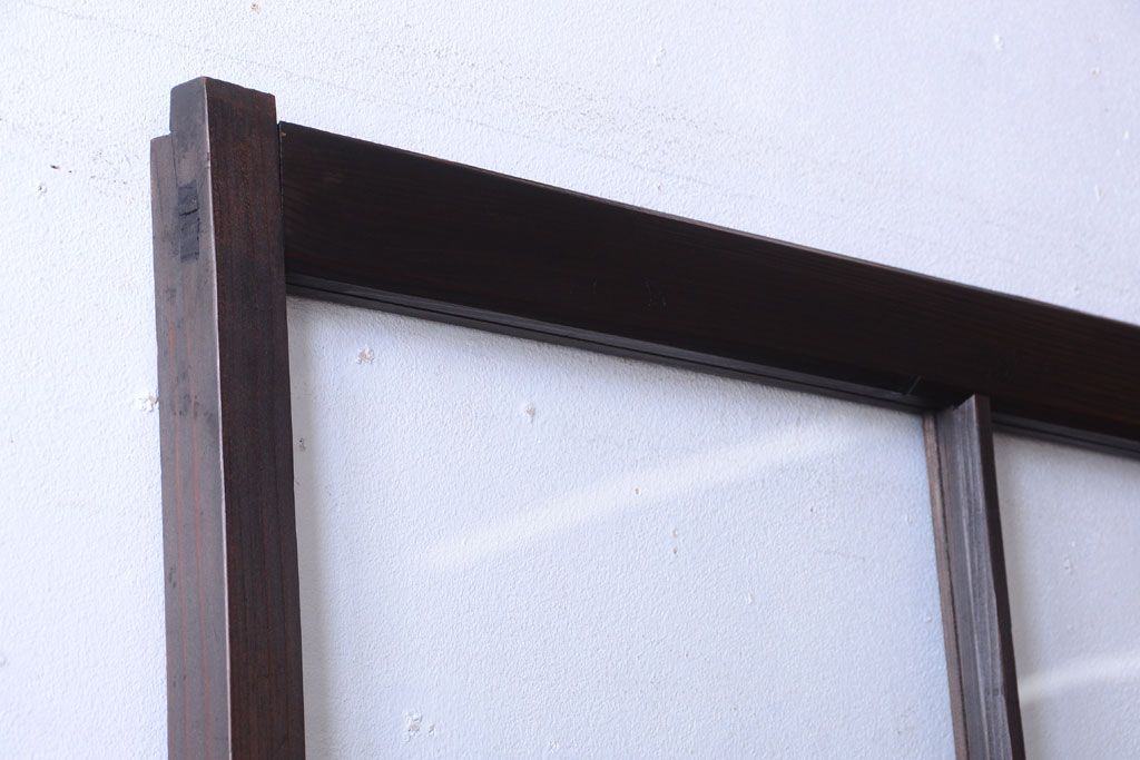 和製アンティーク　古い木の味わい深いガラス戸