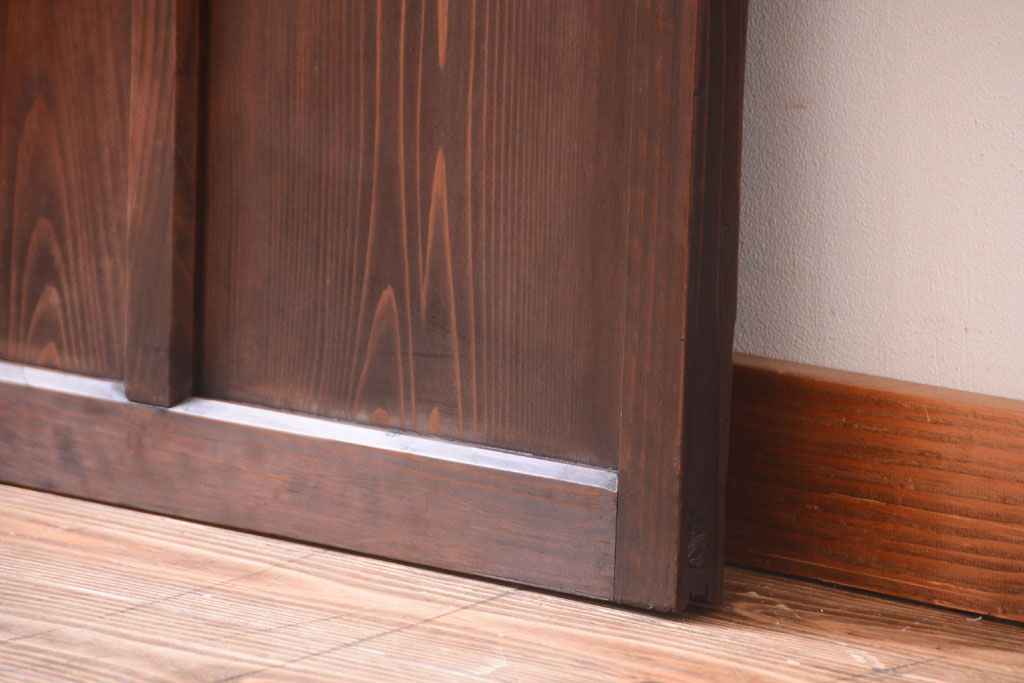 和製アンティーク　古い木の味わい深いガラス戸