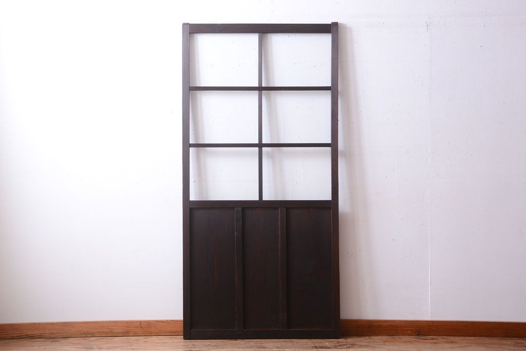 和製アンティーク　古い木の味わい深いガラス戸