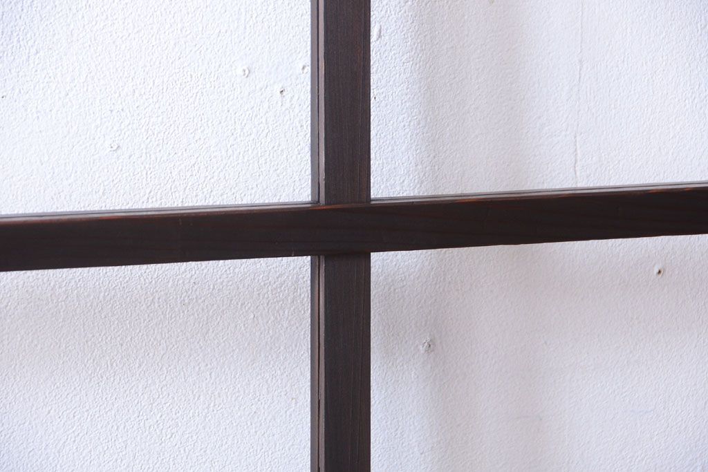 和製アンティーク　古い木の味わい深いガラス戸