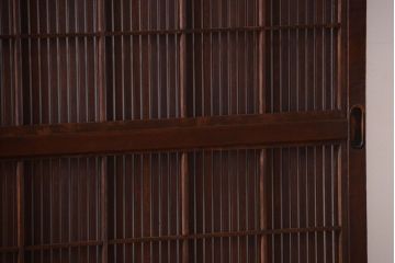 古民具・骨董　裏障子付き!上質なアンティーク格子戸2枚セット(1)