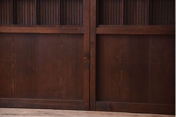 古民具・骨董　裏障子付き!上質なアンティーク格子戸2枚セット(1)
