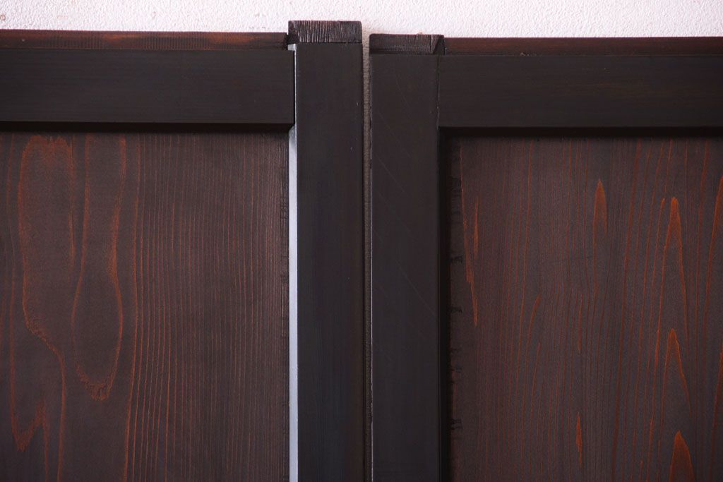 古民具・骨董　和製アンティークの上品な組子帯戸2枚セット