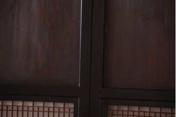 古民具・骨董　和製アンティークの上品な組子帯戸2枚セット