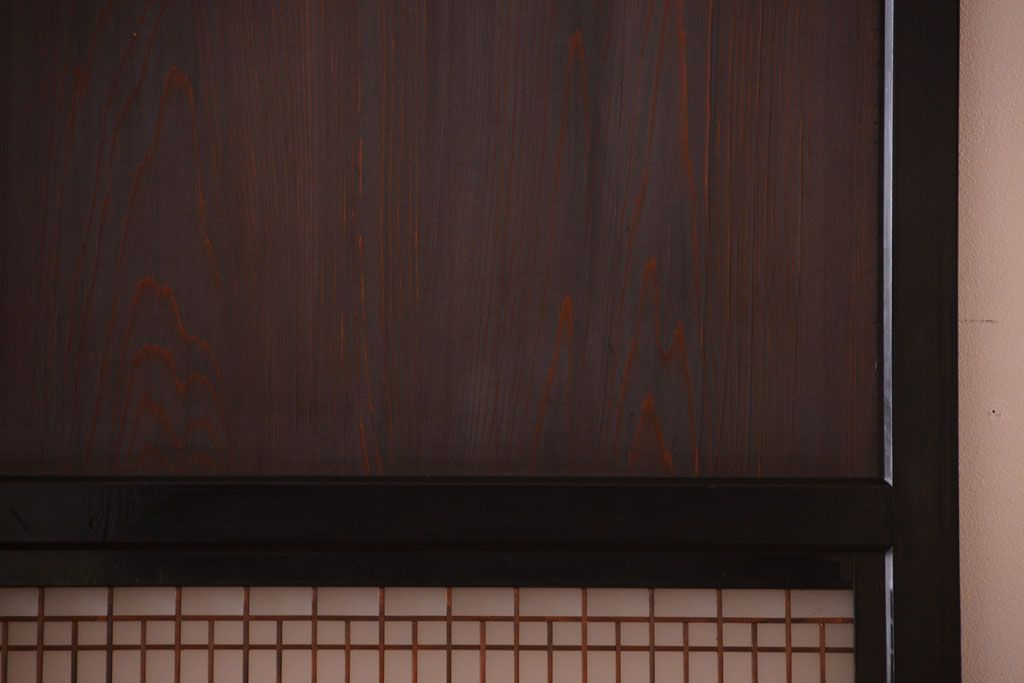 古民具・骨董　和製アンティークの上品な組子帯戸2枚セット