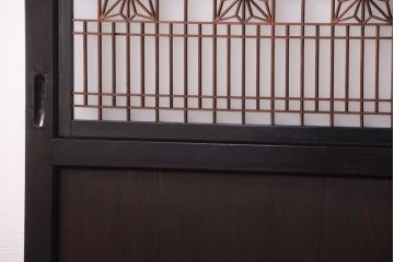 古民具・骨董　和製アンティークの上品な組子帯戸2枚セット