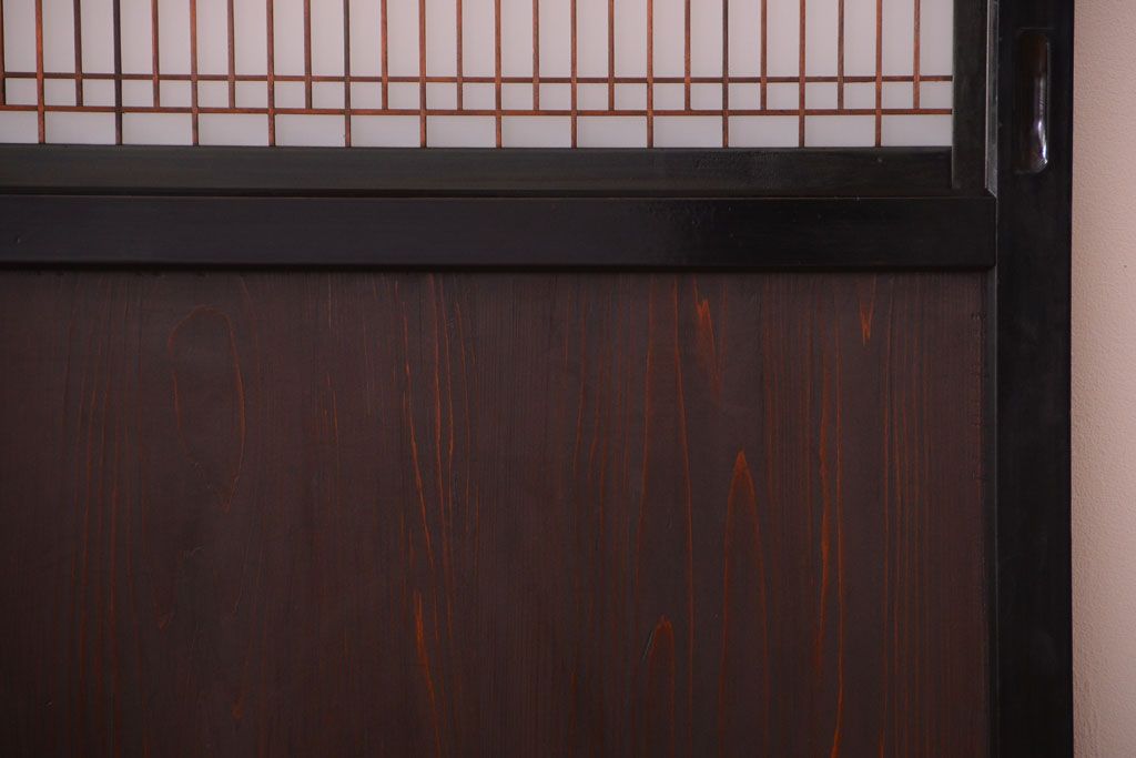 古民具・骨董　和製アンティークの上品な組子帯戸2枚セット