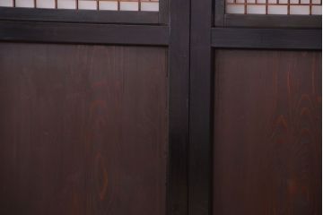 古民具・骨董　和製アンティークの上品な組子帯戸2枚セット