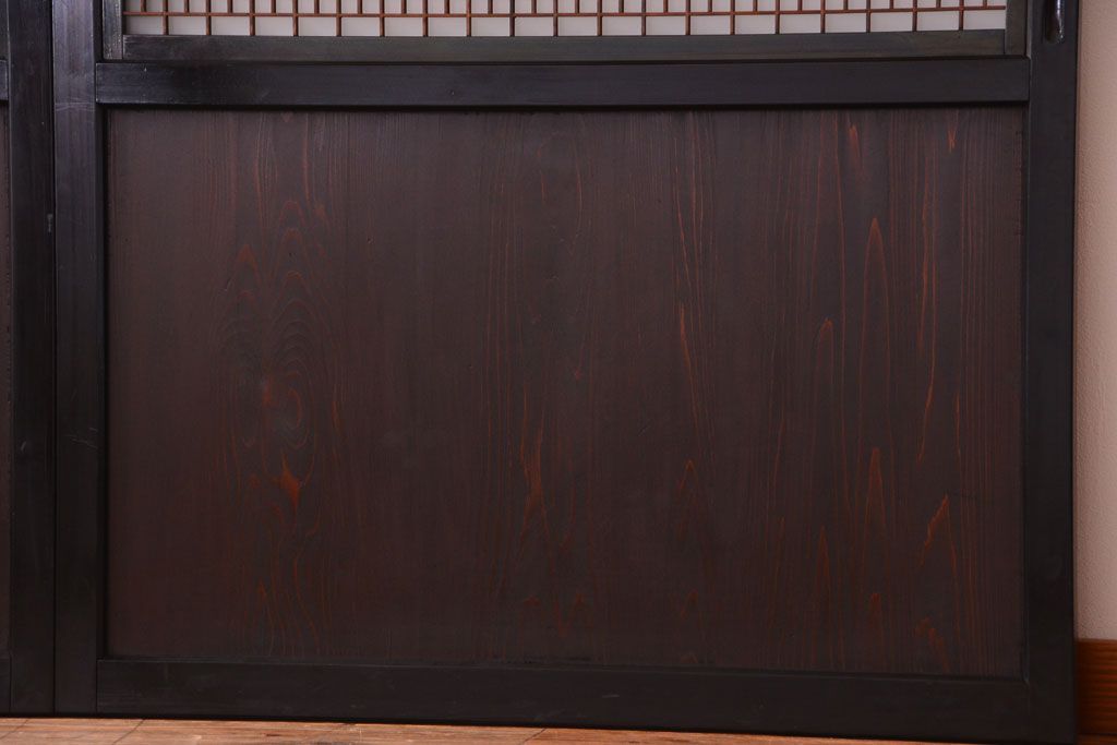 古民具・骨董　和製アンティークの上品な組子帯戸2枚セット