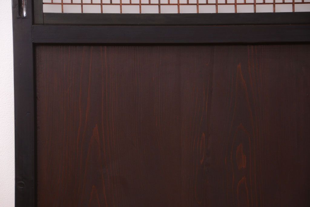 古民具・骨董　和製アンティークの上品な組子帯戸2枚セット