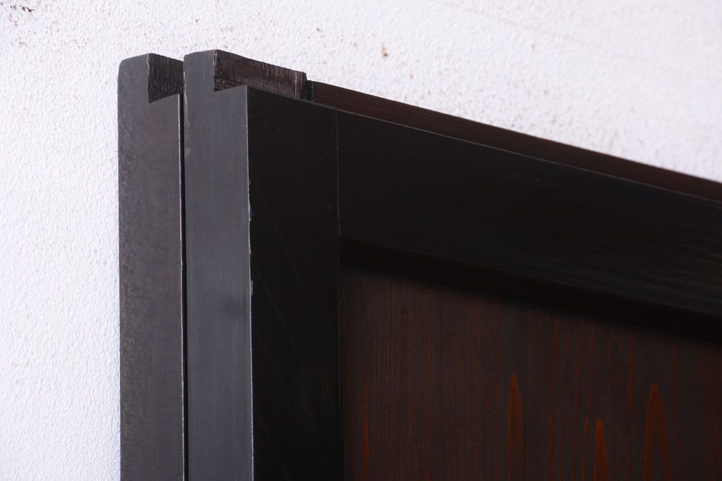 古民具・骨董　和製アンティークの上品な組子帯戸2枚セット