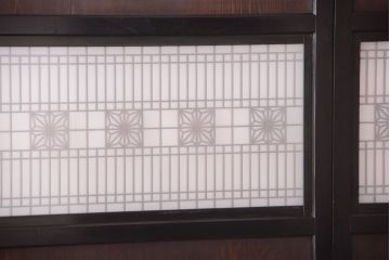 古民具・骨董　和製アンティークの上品な組子帯戸2枚セット