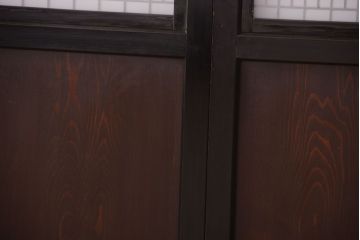 古民具・骨董　和製アンティークの上品な組子帯戸2枚セット