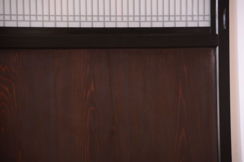 古民具・骨董　和製アンティークの上品な組子帯戸2枚セット