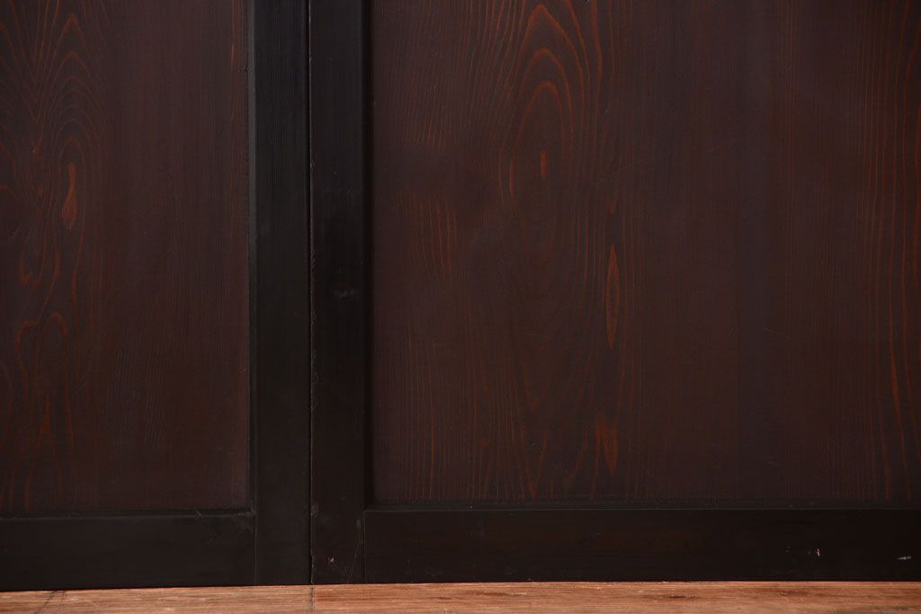 古民具・骨董　和製アンティークの上品な組子帯戸2枚セット