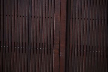 古民具・骨董　裏障子付き!上質なアンティーク格子戸2枚セット(2)