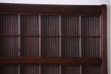 古民具・骨董　裏障子付き!上質なアンティーク格子戸2枚セット(2)