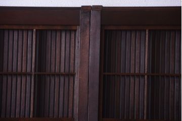 古民具・骨董　裏障子付き!上質なアンティーク格子戸2枚セット(2)