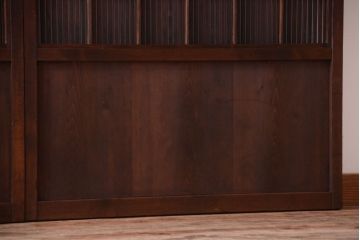 古民具・骨董　裏障子付き!上質なアンティーク格子戸2枚セット(2)