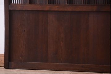 古民具・骨董　裏障子付き!上質なアンティーク格子戸2枚セット(2)