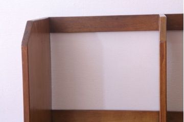 アンティーク雑貨　昭和レトロ　古い木のシンプルなアンティーク本立て(2)