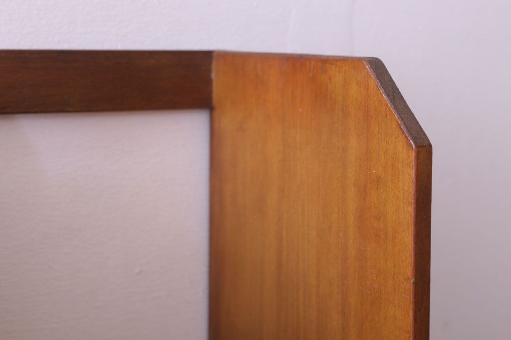 アンティーク雑貨　昭和レトロ　古い木のシンプルなアンティーク本立て(2)