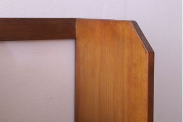 アンティーク雑貨　昭和レトロ　古い木のシンプルなアンティーク本立て(2)