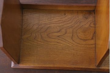 アンティーク雑貨　昭和レトロ　古い木のシンプルなアンティーク本立て(2)