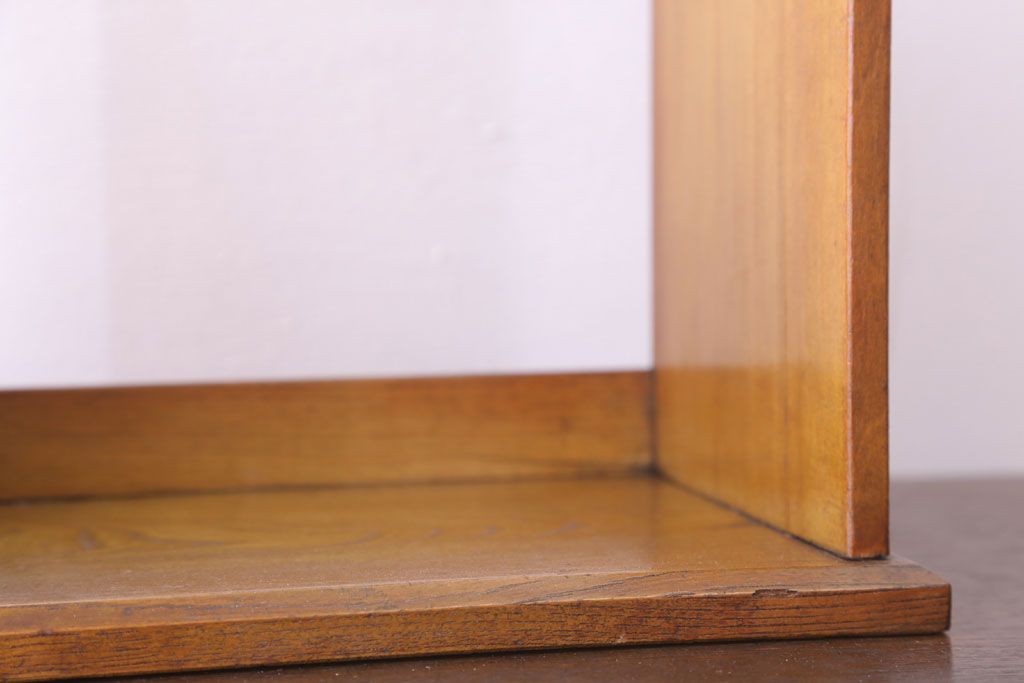 アンティーク雑貨　昭和レトロ　古い木のシンプルなアンティーク本立て(2)