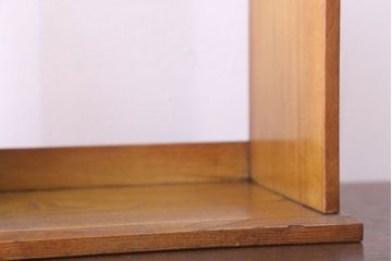 アンティーク雑貨　昭和レトロ　古い木のシンプルなアンティーク本立て(2)