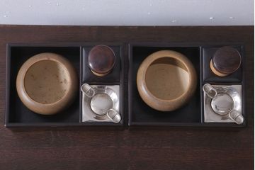 アンティーク雑貨　古民具・骨董　唐木材製　煙草盆・火入付(茶道具)