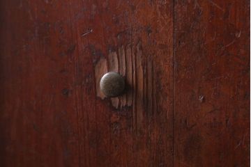 アンティーク雑貨　古民具・骨董　明治〜大正期　引き出し付き!慳貪扉の小物収納箱