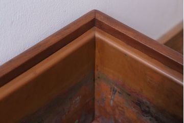 アンティーク雑貨　古民具・骨董　古い木製のアンティーク角火鉢