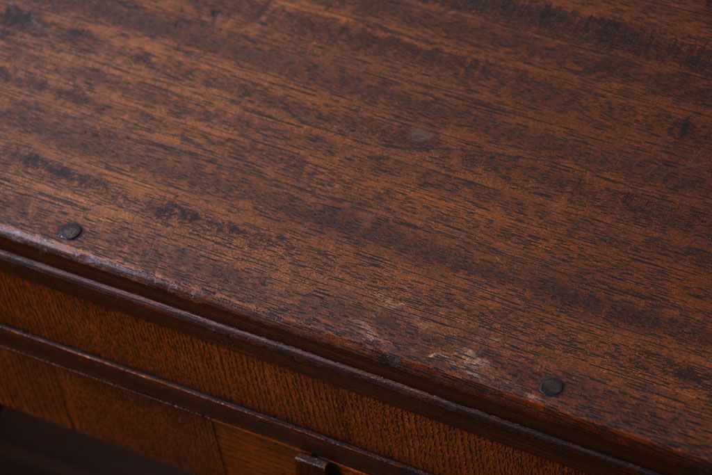 レトロ家具　昭和レトロ　古い木製のアンティーク本箱(ブックケース)