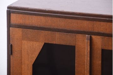 レトロ家具　昭和レトロ　古い木製のアンティーク本箱(ブックケース)