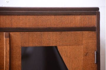 レトロ家具　昭和レトロ　古い木製のアンティーク本箱(ブックケース)