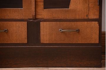 レトロ家具　昭和レトロ　古い木製のアンティーク本箱(ブックケース)