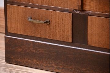 レトロ家具　昭和レトロ　古い木製のアンティーク本箱(ブックケース)