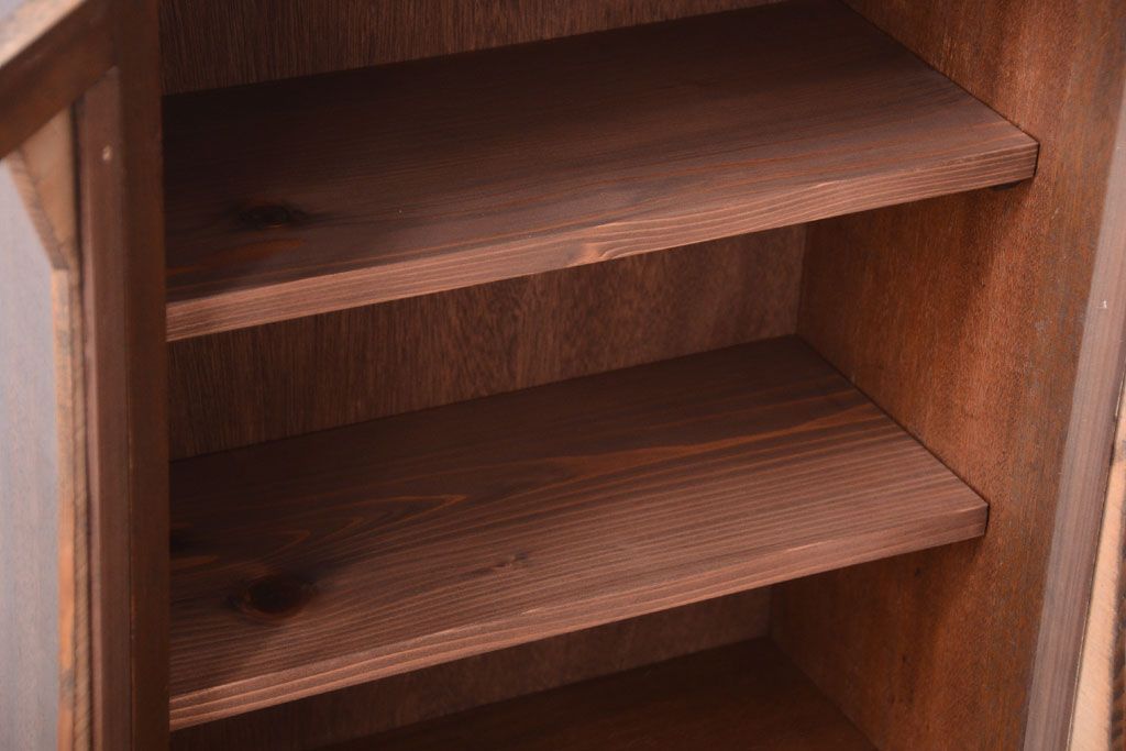 レトロ家具　昭和レトロ　古い木製のアンティーク本箱(ブックケース)