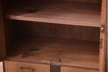 レトロ家具　昭和レトロ　古い木製のアンティーク本箱(ブックケース)