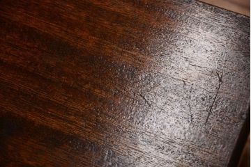 アンティーク家具　アンティーク　モールガラス引き戸のシンプルで小さなローボード(収納棚)(2)