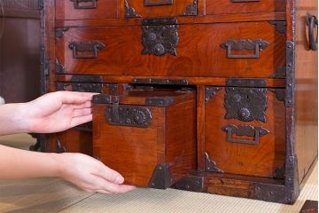 アンティーク雑貨　古民具・骨董　江戸〜明治期　仙台箪笥　船箪笥(掛硯型、懸硯型、舟箪笥、帳箱)