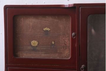 レトロ家具　昭和レトロ　ショーケース付き!小さな収納棚