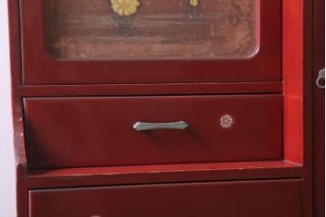 レトロ家具　昭和レトロ　ショーケース付き!小さな収納棚