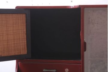 レトロ家具　昭和レトロ　ショーケース付き!小さな収納棚